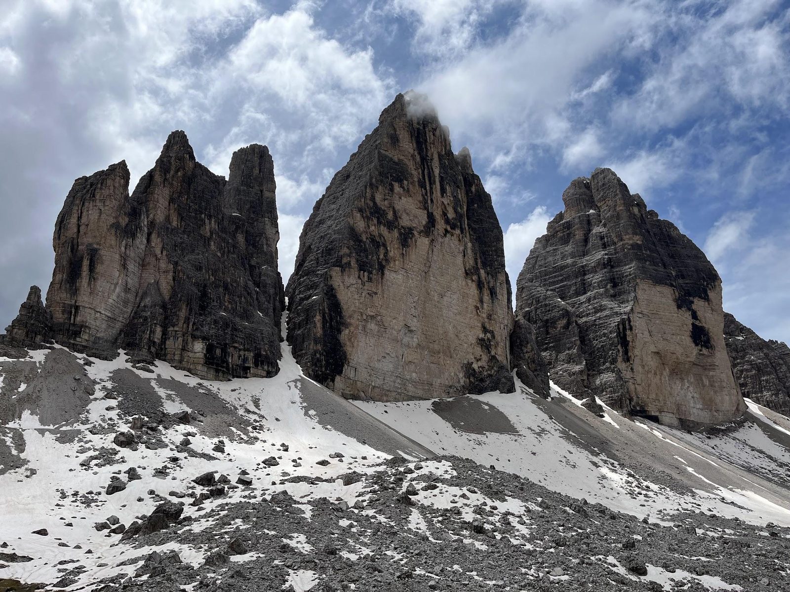 Les trois sommets des Tre Cime di Lavaredo