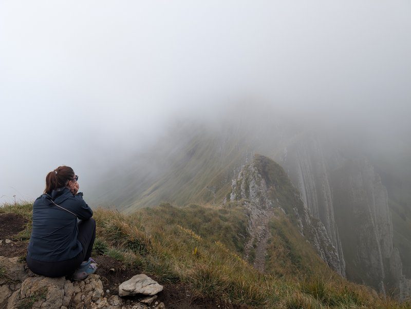 Florence qui attend la vue dans le brouillard
